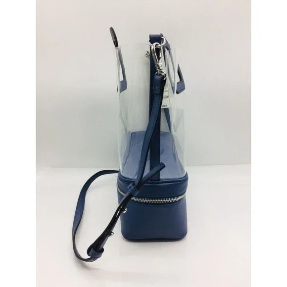 Inc International Concepts Transparent Clear Chambray Blue Sport Tote Bag - Picture 4 of 8